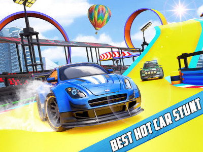 اسکرین شات برنامه Hot Car Stunt Game: Free Race off Challenge 3D 5