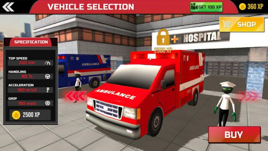 اسکرین شات برنامه Stickman Rescue Ambulance Drive 5