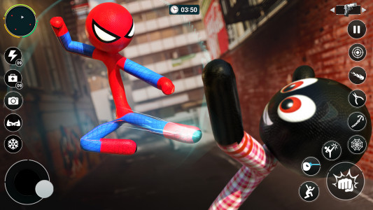 اسکرین شات برنامه Spider Rope Hero Fighting Game 4