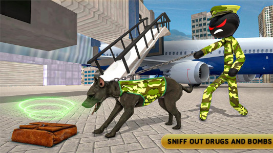 اسکرین شات برنامه Stickman Army Dog Chase Crime Simulator 1