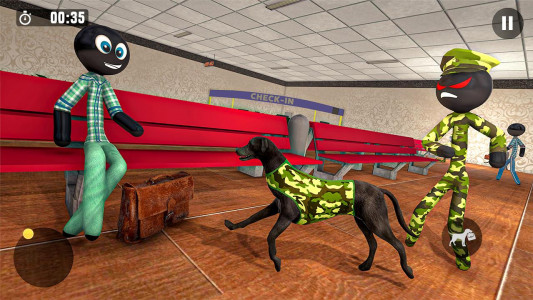 اسکرین شات برنامه Stickman Army Dog Chase Crime Simulator 2