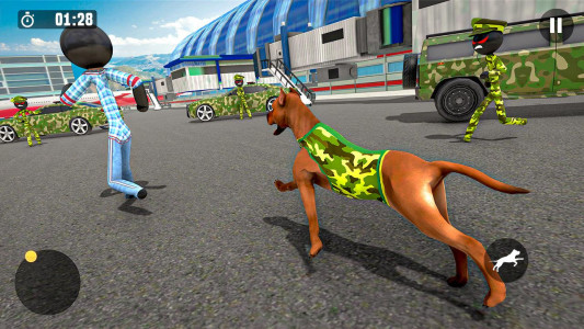 اسکرین شات برنامه Stickman Army Dog Chase Crime Simulator 3