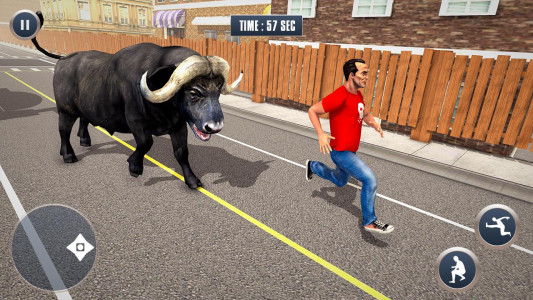 اسکرین شات برنامه Angry Bull Wild Attack City 3