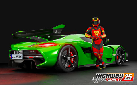 اسکرین شات 3 برنامه Racing in Highway Car 3D Games