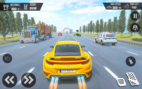 اسکرین شات 1 برنامه Racing in Highway Car 3D Games
