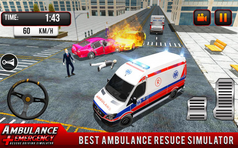 اسکرین شات برنامه 911 Ambulance City Rescue Game 3