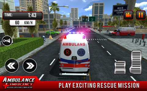 اسکرین شات برنامه 911 Ambulance City Rescue Game 2
