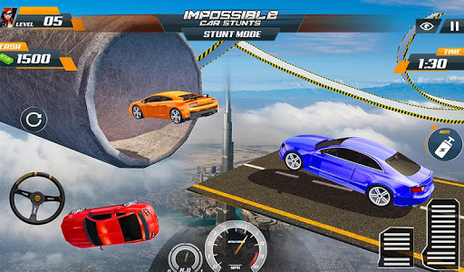 اسکرین شات برنامه Speed Car Stunts 2018: Extreme Tracks Racing Games 8