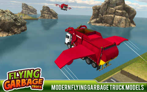 اسکرین شات برنامه City Garbage Flying Truck 3D 3
