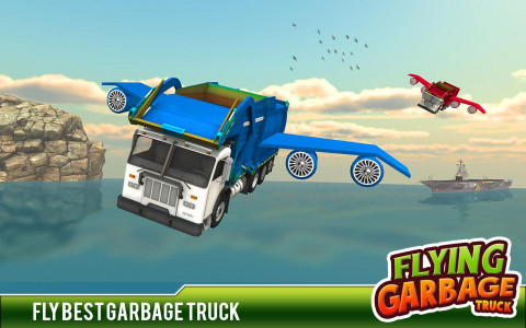 اسکرین شات برنامه City Garbage Flying Truck 3D 4
