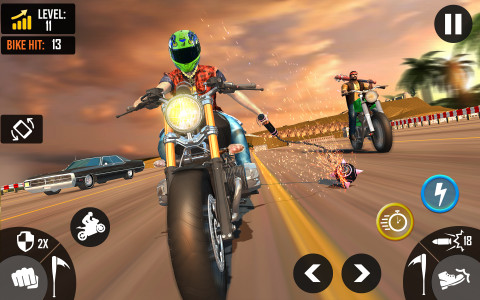 اسکرین شات برنامه Bike Fight: Highway Rider Bike 3