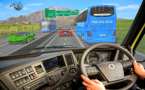 اسکرین شات بازی US Police Bus Simulator Game 4