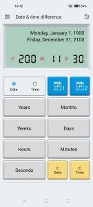 اسکرین شات برنامه Date & time calculator 4