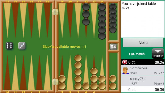 اسکرین شات بازی Backgammon Club 2