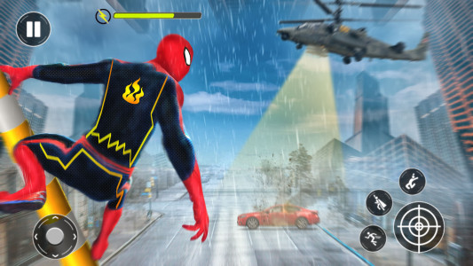 اسکرین شات برنامه Spider Rope Hero: Black Spider 1