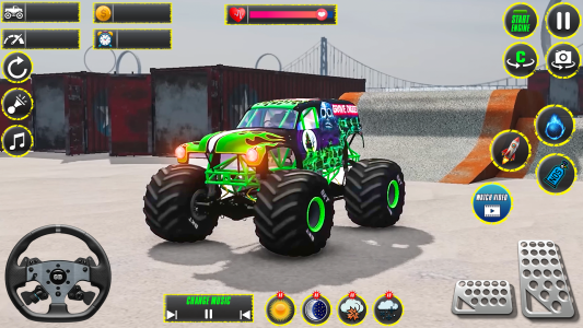 اسکرین شات 5 بازی Monster Truck Stunts Racing 3D