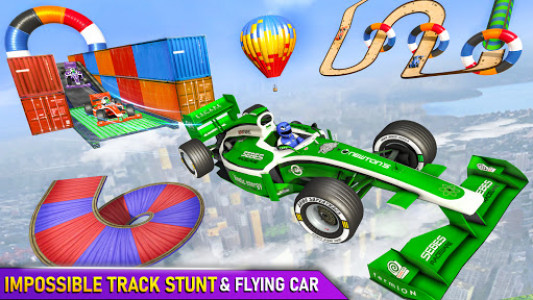 اسکرین شات برنامه Formula Car GT Stunts Race: Mega Ramp Stunt Games 4