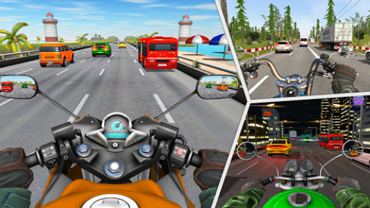 اسکرین شات برنامه Traffic Highway Rider: Real Bike Racing Games 3