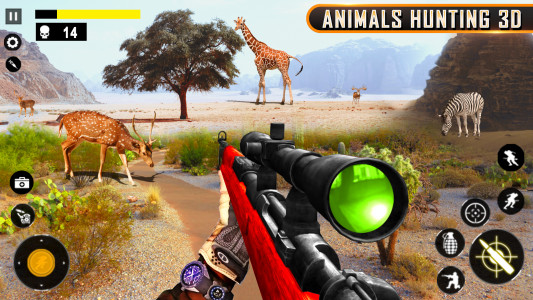 اسکرین شات بازی Wild Animal Hunting Games 3D 1