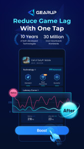 اسکرین شات 1 برنامه GearUP: Lower Lag Game Booster