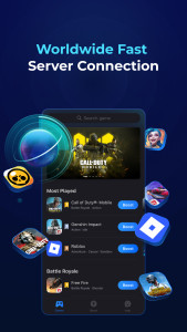 اسکرین شات 2 برنامه GearUP: Lower Lag Game Booster