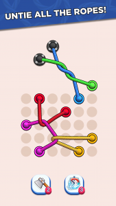 اسکرین شات 1 بازی Twisted Ropes: Untangle 3D
