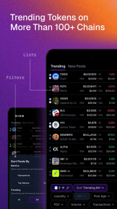 اسکرین شات برنامه GeckoTerminal: DEX Tracker 2