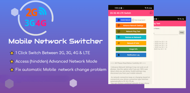 اسکرین شات 1 برنامه 2G 3G 4G LTE Switcher