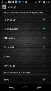 اسکرین شات برنامه Barcode Scanner Pro 4