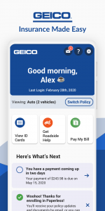 اسکرین شات برنامه GEICO Mobile - Car Insurance 1