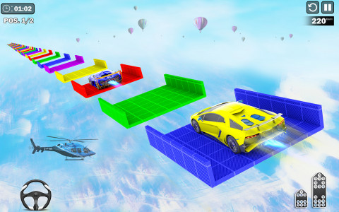اسکرین شات 5 برنامه Superhero Car Games: Mega Ramp