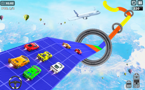 اسکرین شات 3 برنامه Superhero Car Games: Mega Ramp