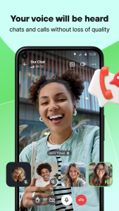 اسکرین شات 2 برنامه Online chat, calls - Gem Space