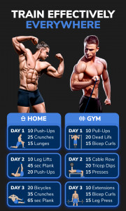 اسکرین شات برنامه Workouts For Men: Gym & Home 3