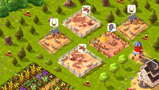 اسکرین شات 1 بازی Happy Farm Town - Farm Games