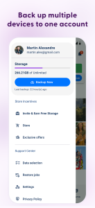 اسکرین شات 4 برنامه G Cloud Backup