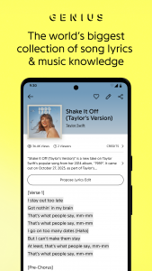 اسکرین شات 1 برنامه Genius — Song Lyrics Finder