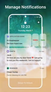 اسکرین شات برنامه Notify - Aesthetic Lock Screen 4