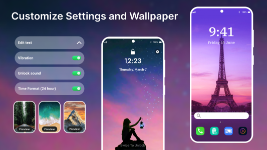 اسکرین شات برنامه Notify - Aesthetic Lock Screen 8