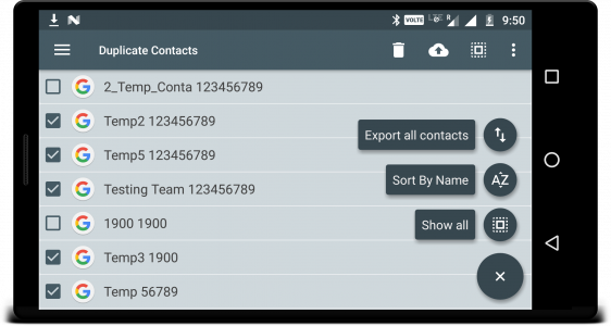 اسکرین شات 1 برنامه Duplicate Contacts Remover