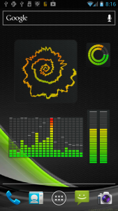 اسکرین شات برنامه Music VU Visualizer Widgets 4