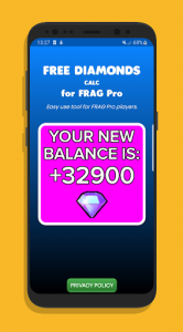 اسکرین شات برنامه Free FRAG Gold & Diamonds Calc - for Pro Players 2
