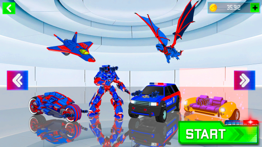 اسکرین شات برنامه Robot Transform War Car Games 5