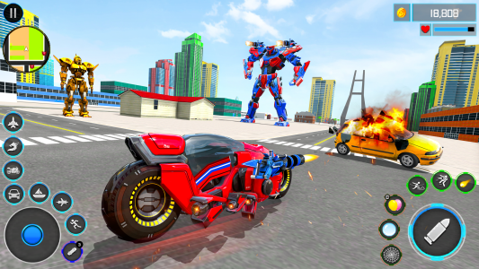 اسکرین شات 1 برنامه Robot Transform War Car Games