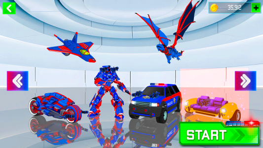 اسکرین شات 6 برنامه Robot Transform War Car Games