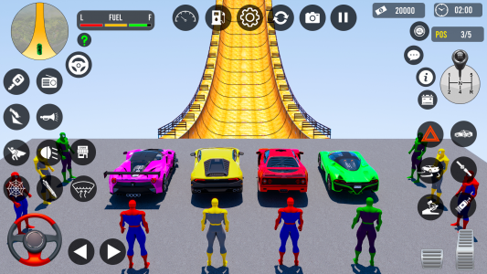 اسکرین شات برنامه Superhero Car: Mega Ramp Games 1