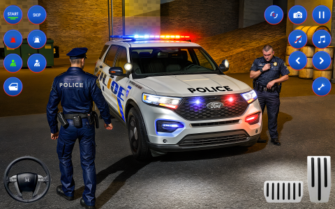 اسکرین شات 3 بازی US Cop Car Chase Game 3d