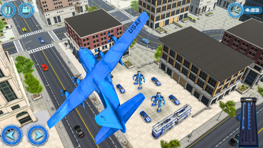 اسکرین شات بازی US Police Plane Robot Car Bike - Transporter Games 3