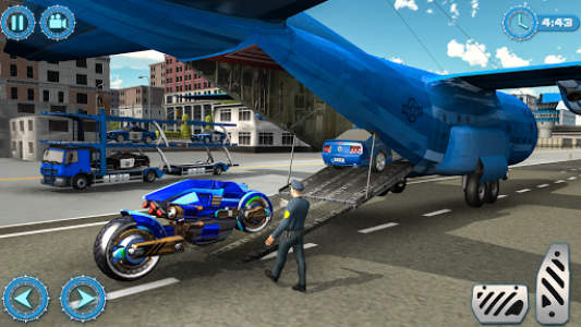 اسکرین شات بازی US Police Plane Robot Car Bike - Transporter Games 8
