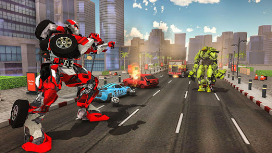 اسکرین شات بازی Moto Robot Transformation: Robot Flying Car Games 3